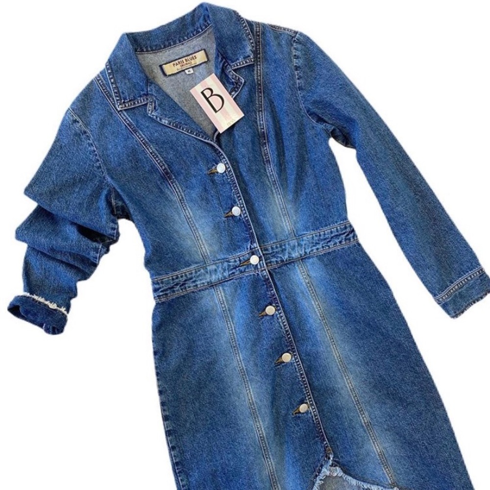 Jean dress with fringe